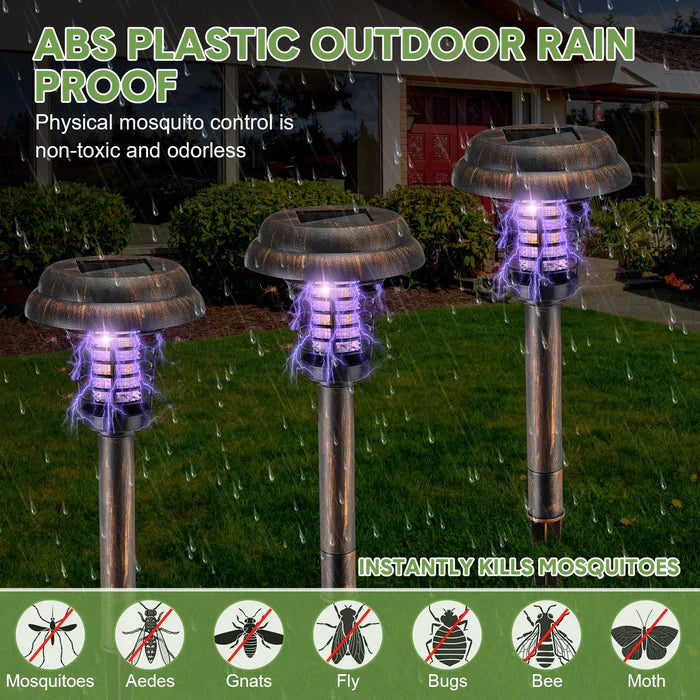 4 Pcs Solar Bug Zapper for Garden Patio