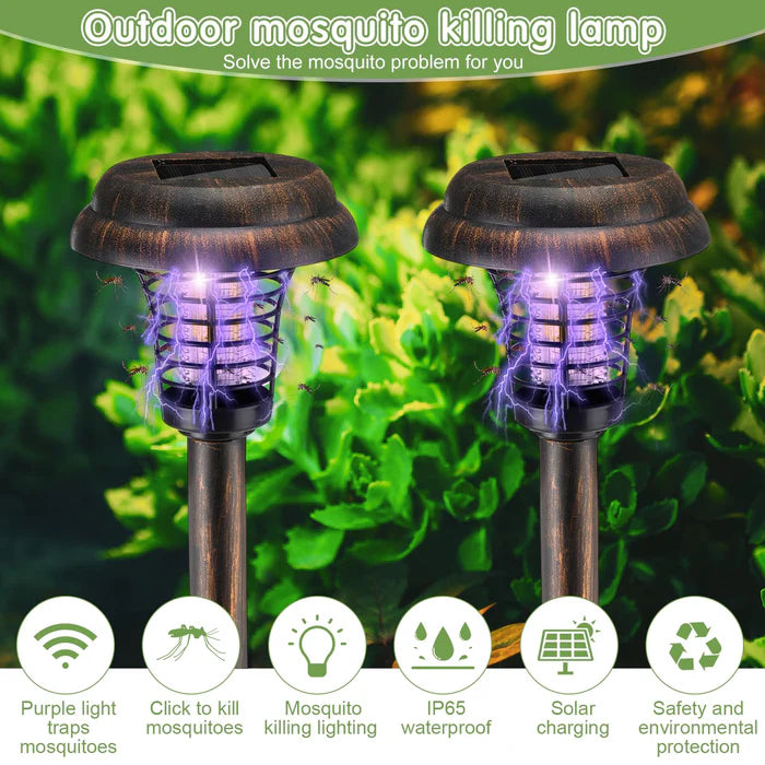 4 Pcs Solar Bug Zapper for Garden Patio