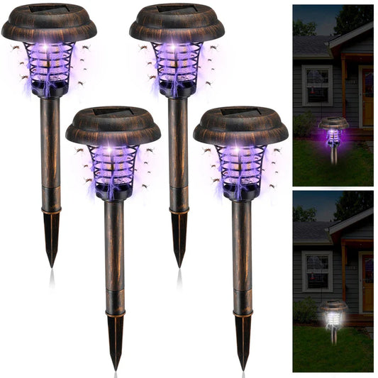 4 Pcs Solar Bug Zapper for Garden Patio