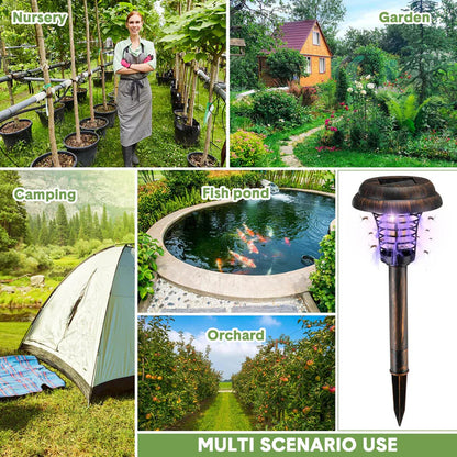 4 Pcs Solar Bug Zapper for Garden Patio