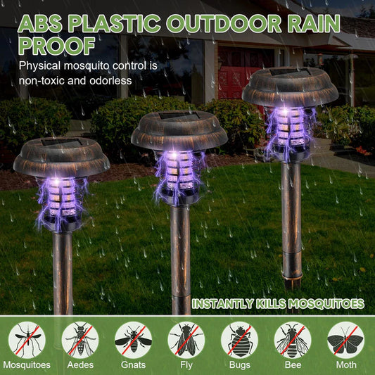 4 Pcs Solar Bug Zapper for Garden Patio