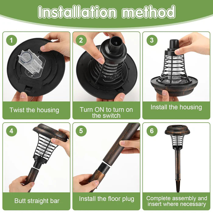 4 Pcs Solar Bug Zapper for Garden Patio