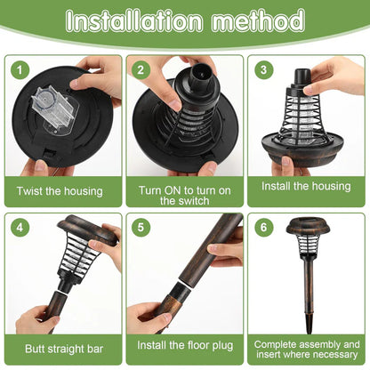 4 Pcs Solar Bug Zapper for Garden Patio