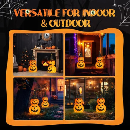 2pcs 3ft Halloween Collapsible Pumpkin Decorations 150 LED Lights